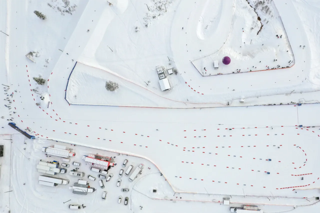 Luftfoto av Beitostølen Skistadion